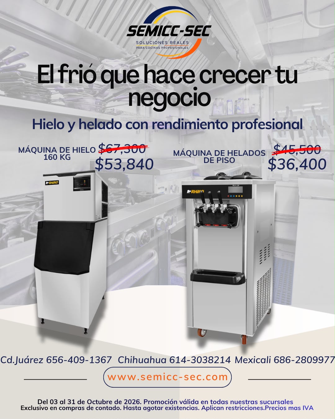 Promoción de máquina de hielo y máquina de helados